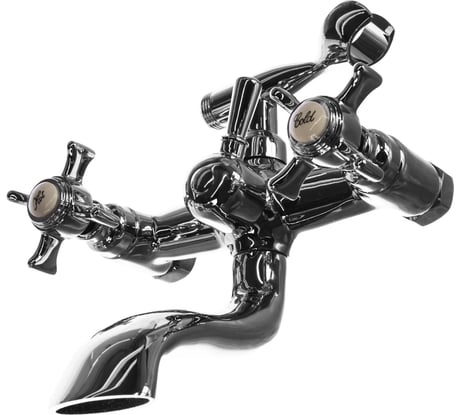 Смеситель для ванной LEDEME короткий излив, крест плоский, керамика,силумин L3011 805961