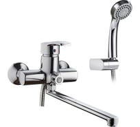 Смеситель для ванны LEDEME картридж диаметр 40 мм, длинный излив L30F, дивертор в корпусе L2264 65769