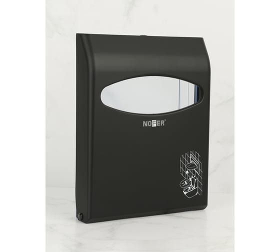 Диспенсер для накладок на туалет Nofer серии Black черного цвета 04028.N
