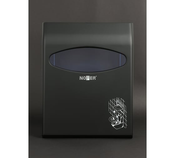 Диспенсер для накладок на туалет Nofer серии Black черного цвета 04028.N