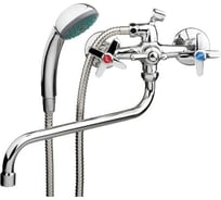 Смеситель для ванны LEDEME шаровый крест переключатель душа, керамика L2220 65724