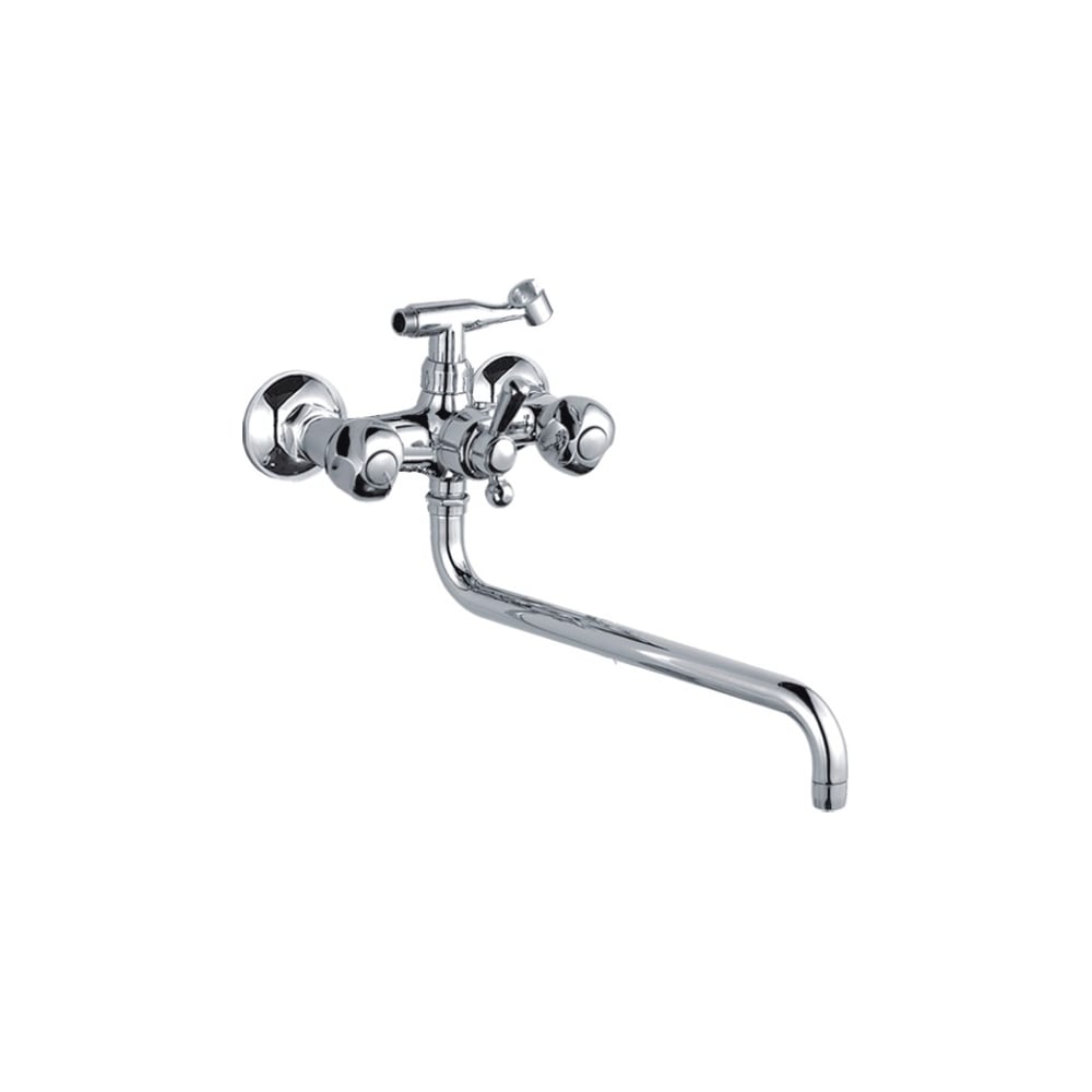 Смеситель для ванны LEDEME круглый излив 300 мм, керамика L2626-2 ...