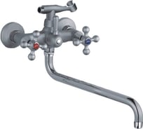 Смеситель для ванны LEDEME круглый излив, крест, ретро матовый, керамика L2619-1 65783