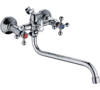 Смеситель для ванны LEDEME поворотный, крест, переключатель на душ керамика L2327 65645