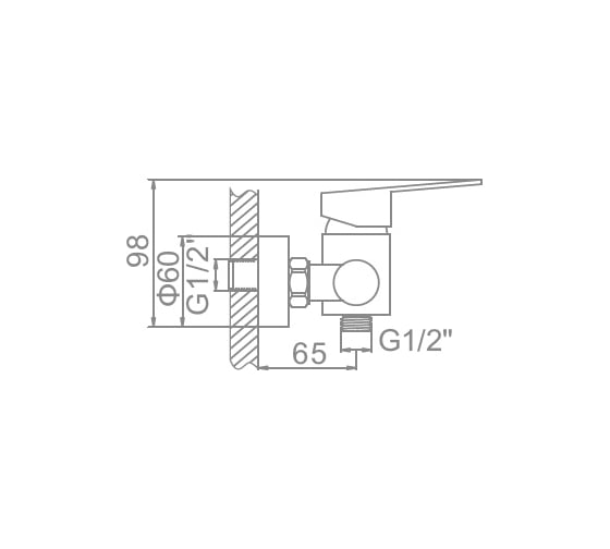 Смеситель для душа LEDEME L72003 65648