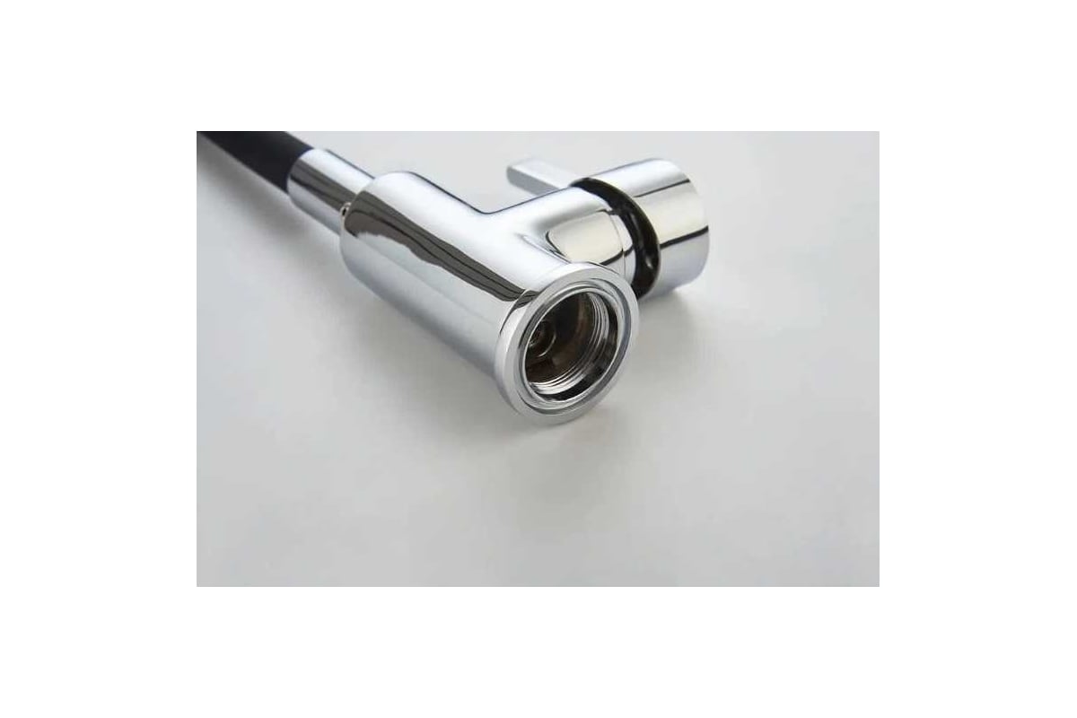 Смеситель для кухни LEDEME гибкий шланг, черный/хром L4898-2 808289 ...