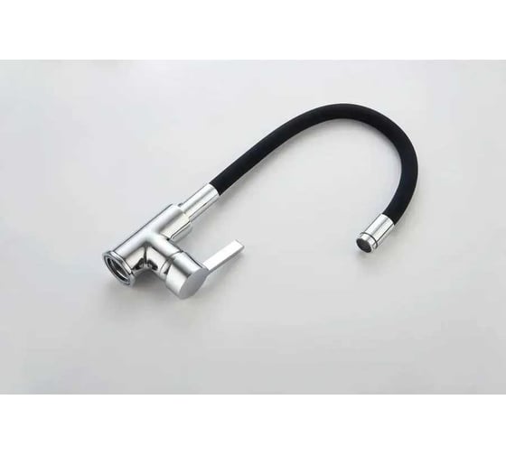 Смеситель Ledeme для кухни с гибким изливом шлангом хром/черный L4898-2