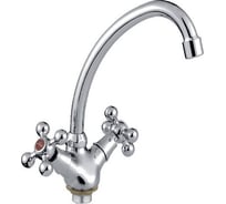 Смеситель для кухни LEDEME крест, гайка, керамика, силумин L4926 806937