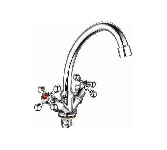Смеситель для кухни LEDEME крест, гайка, керамика, цинк L4908 806940 1