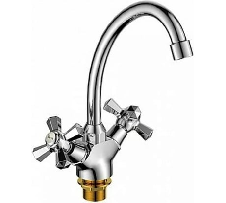 Смеситель для кухни LEDEME крест, керамика, с гайкой L4990 806814