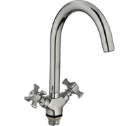 Смеситель ёлочка LEDEME 1/2литой излив керамика крест с гайкой L4311A-2 89846