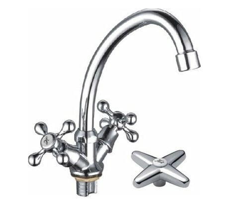 Смеситель для кухни LEDEME крест гайка керамика силумин L4920 89268