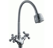 Смеситель для кухни LEDEME крест, керамика, с гайкой, цинк L4319-3 806938