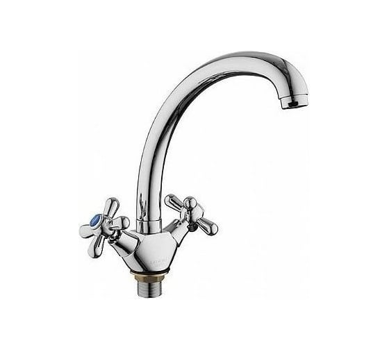 Смеситель для кухни LEDEME крест, с гайкой, керамика L4118-2 806881