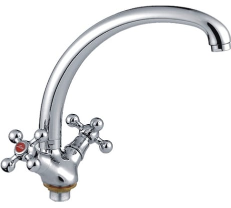 Смеситель для кухни LEDEME литой излив, крест, керамика L4219-2 65706