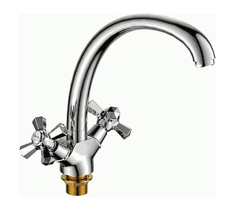 Смеситель для кухни LEDEME крест, керамика, с гайкой L5990 806873