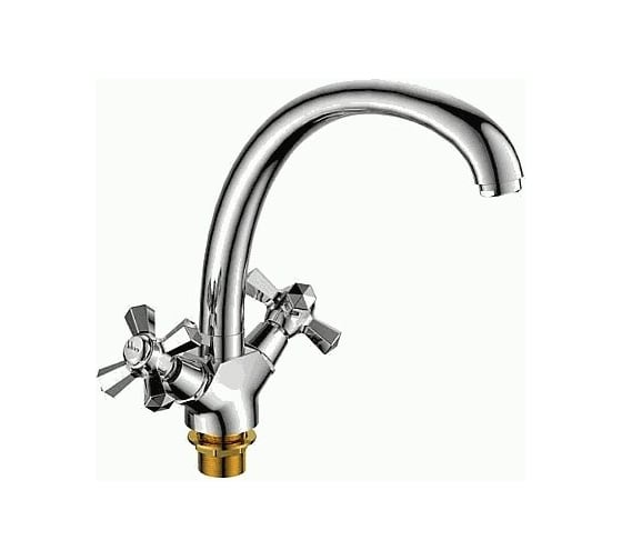 Смеситель для кухни LEDEME крест, керамика, с гайкой L5990 806873