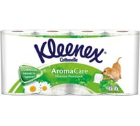 Туалетная бумага KLEENEX Нежная ромашка 3-х слойная, 8 шт, с ароматизатором, new design 22526