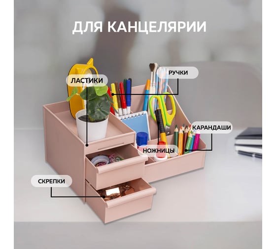 Органайзер для хранения косметики Ridberg pink 1211309