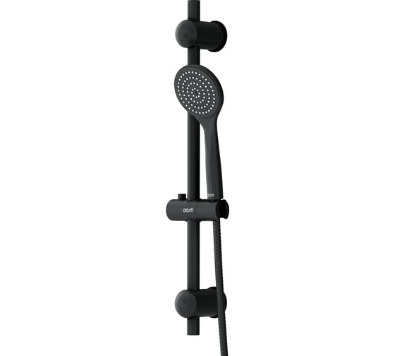 Душевой комплект Dorff Comfort, ручной душ 1F, стойка 600 мм, черный D0108000BL