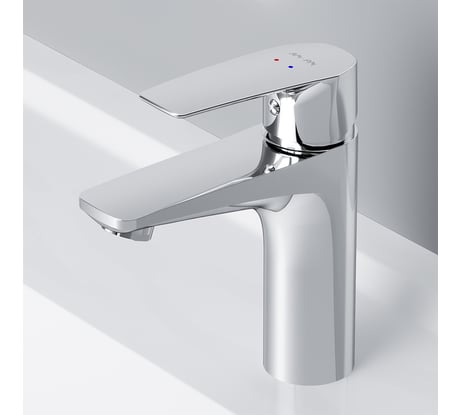 Смеситель для умывальника AM.PM Gem, излив 99 мм с д/к, хром,F90A82100