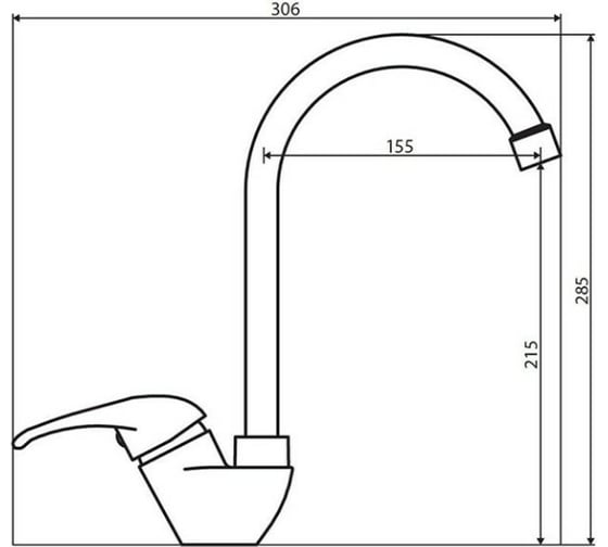Смеситель для кухни Dorff Comfort материал полимер, цвет хром D8000000