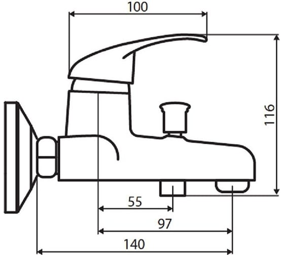 Смеситель для ванны Dorff Comfort материал полимер, цвет белый D8010000WH