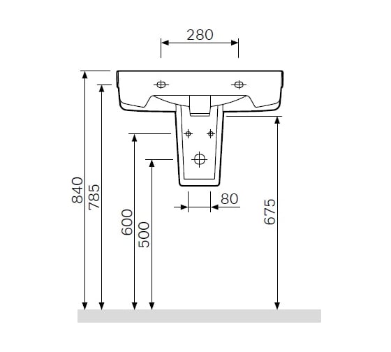 Полупьедестал AM.PM Bliss L C534970WH