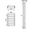 Полотенцесушитель IRSAP STEP-E 775/500 электрический, CL.50 T01, chrome SEP050T50IR01NNN03 2