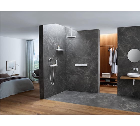 Боковой душ HANSGROHE 26243700 HG Rainfinity 1jet с полкой 500 00000071267