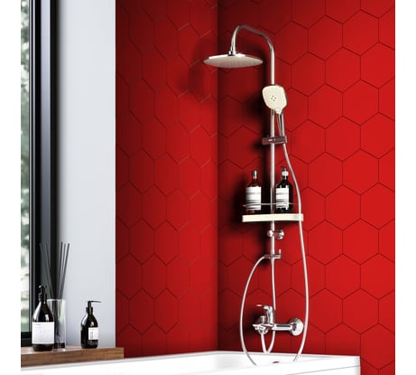 Душевая система Dorff Prime с тропическим душем, ручной душ, 5 функций, шланг 175 мм D0740000