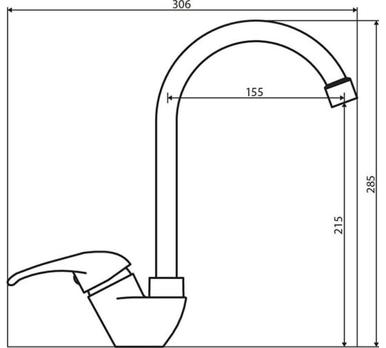 Смеситель для кухни Dorff Comfort материал полимер, цвет белый D8000000WH