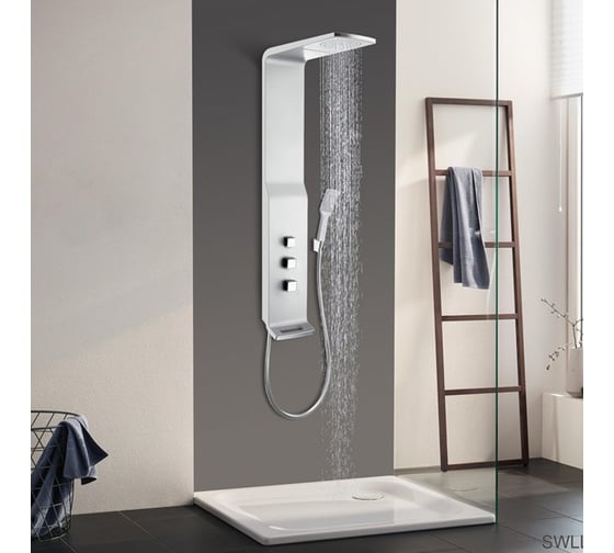 Душевая панель Cerutti SPA sella матовый хром без гидромассажа на 2 режима 8990