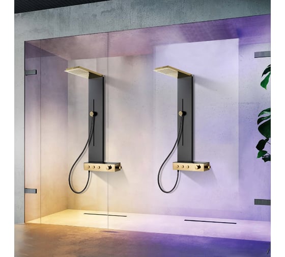 Душевая панель Cerutti SPA avisio bbr цвет черно-бронзовый, на 3 режима 9659