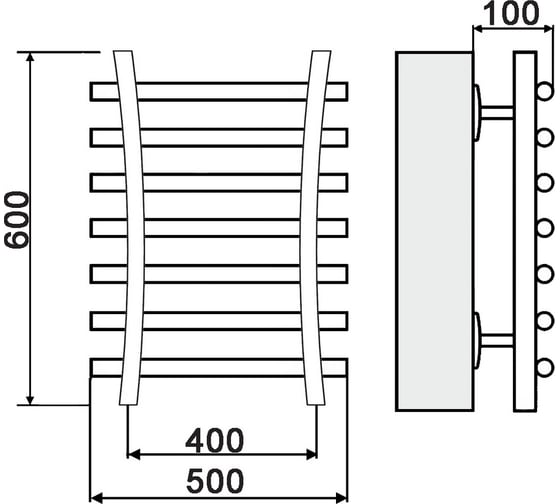 Полотенцесушитель Ника BAMBOO ЛБ 8 60/40