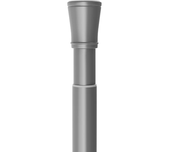 Карниз для ванной FORA металлический 120-220 см, серый FOR-ROD-220IGR