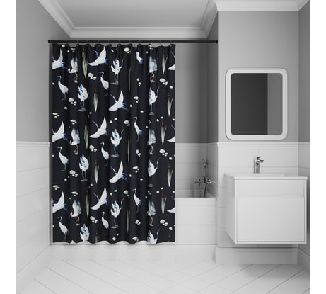 Штора для ванной IDDIS 200x180 см, полиэстер BP01P18i11