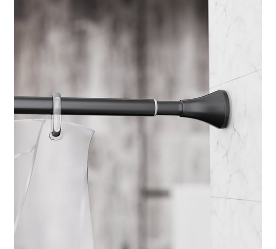 Карниз для ванной Tokito 130-240 см, черный матовый TOK-240BLK