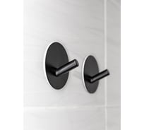 Комплект крючков Bath Plus металл 2 шт., черные КМ021