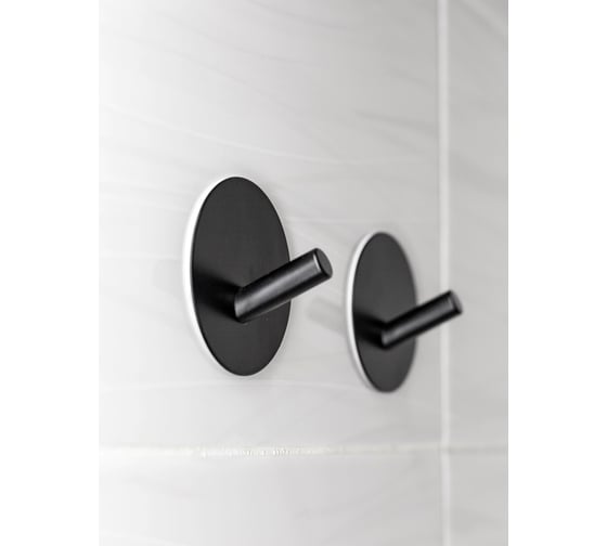 Комплект крючков Bath Plus металл 2 шт., черные КМ021 1