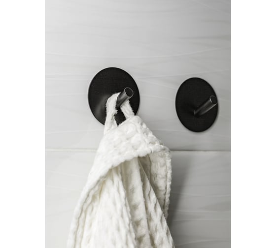 Комплект крючков Bath Plus металл 2 шт., черные КМ021