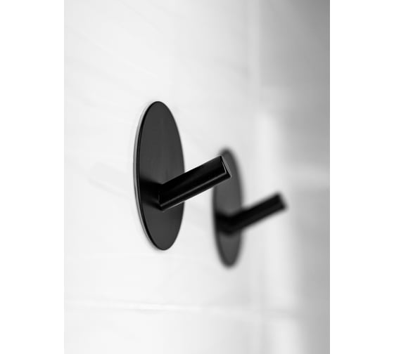 Комплект крючков Bath Plus металл 2 шт., черные КМ021
