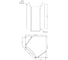 Душевой уголок 100x100 с трапом и распашной дверью Ambassador Diamond: правостороннее душевое ограждение 6 мм, профиль хром, ограждение для душа с покрытием EasyClean 12011112R-ST9 9