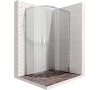 Душевой уголок 120x80 см с раздвижными дверями Ambassador Queen: правостороннее душевое ограждение 6 мм, профиль хром, стеклянное ограждение для душа с защитой от разводов EasyClean 11011103R