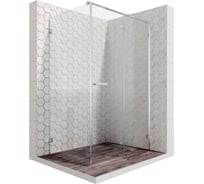 Душевой уголок 120x80 см с распашной дверью Ambassador Abner: правостороннее душевое ограждение 6 мм, профиль хром, стеклянное ограждение для душа с защитой от разводов EasyClean 10011103R