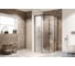 Душевой уголок 90x90 с трапом и раздвижными дверями Ambassador Queen Black: душевое ограждение 6 мм, профиль черный, ограждение для душа с покрытием EasyClean 11011201-ST4 4