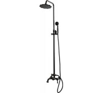 Душевая стойка MILACIO чёрная бронза, душ цветок, коллекция Vitoria MC.101.1BBR