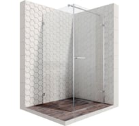 Душевой уголок 90x90 см с распашной дверью Ambassador Abner: правостороннее душевое ограждение 8 мм, профиль хром, стеклянное ограждение для душа с защитой от разводов EasyClean 10011101R