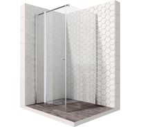 Душевой уголок 90x90 см с распашной дверью Ambassador Nord: душевое ограждение 6 мм, профиль хром, стеклянное ограждение для душа с защитой от разводов EasyClean. Германия 13011105