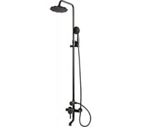 Душевая стойка MILACIO чёрная бронза, душ цветок, коллекция Soria MC.102.1BBR